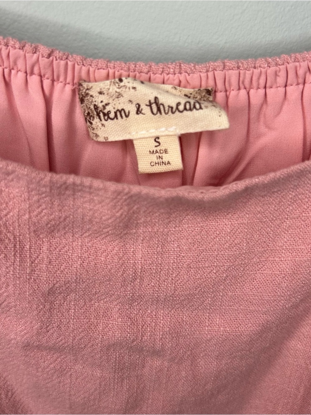 Hem & Thread Tiered Ruffle Tie Strap Layers Pink Small - Picture 4 of 10